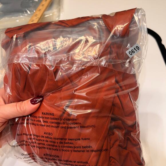 Kookai Burnt Orange Scoop Neck Bodycon Midi Dress Size 2 - Picture 8 of 8